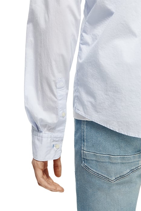 ESSENTIAL - SOLID ORGANIC CO/EA SLIM FIT SHIRT BLUE 5