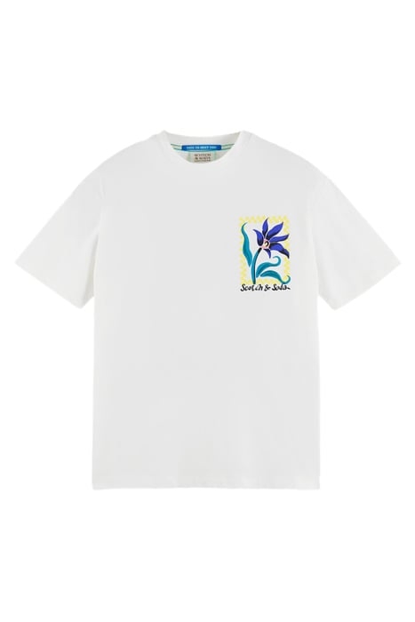 FLOWER ARTWORK RELAXED-FIT T-SHIRT WHITE 1