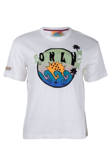 BORN TO LOVE - SHORT SLEEVED TEE OFF WHITE 1