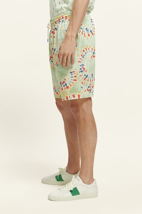 FAVE- PRINTED BERMUDA SHORT MINT FLOWER TIE DYE 5