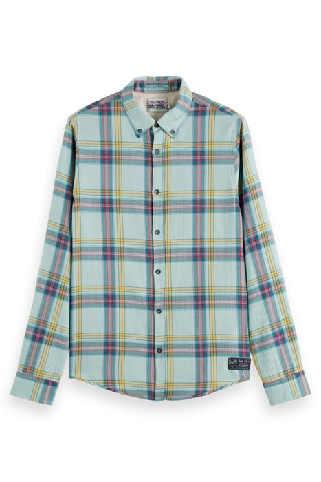 SLIM FIT- LIGHTWEIGHT HERRINGBONE CHECK SHIRT COMBO A 1