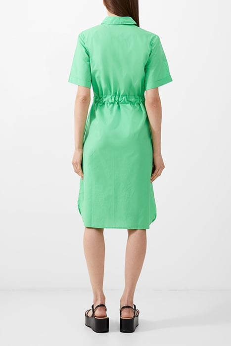 POPLIN TIE SHIRT DRESS MIDI POISE GREEN 3