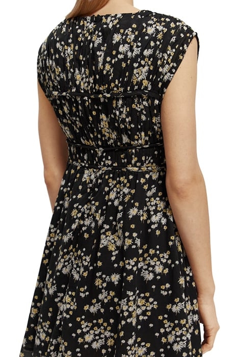 DRAPED MINI DRESS DANDELION BLACK 7