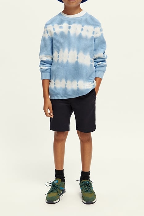 TIE-DYED WASHING CREWNECK PULLOVER IN ORGANIC COTTON CORNFLO 3