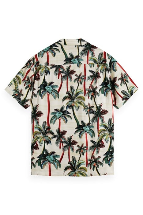 SHORT SLEEVED PRINTED CAMP SHIRT OFFWHITE PALMTREES AOP 2