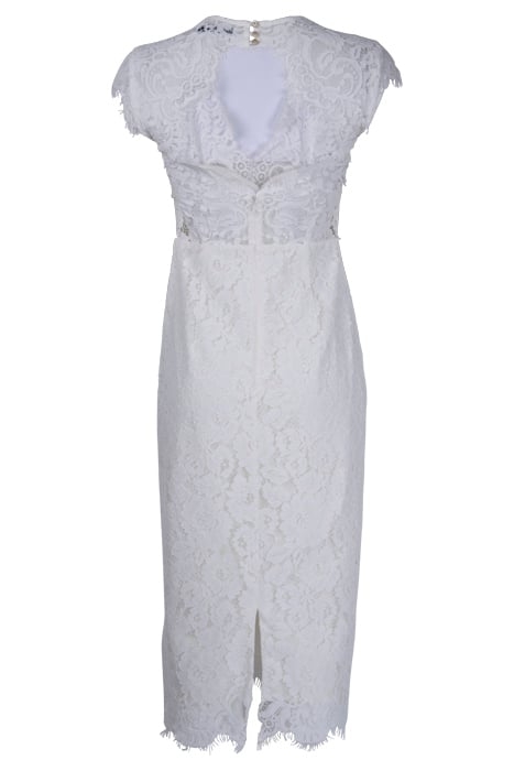 LACE SHIFT DRESS MIDI SNOW WHITE 2