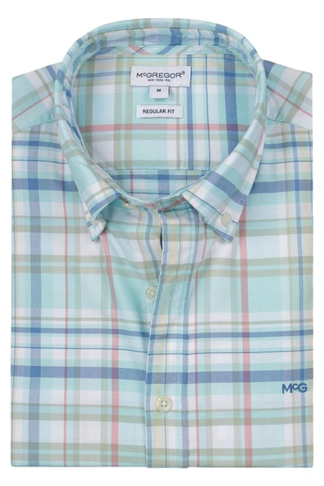 OXFORD CHECK SHIRT AQUA 3