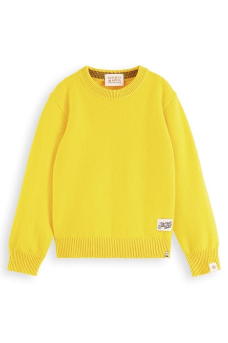 WOOL CREWNECK MADE WITH 30% RECYCLED CASHMERE SUN YELLOW 1