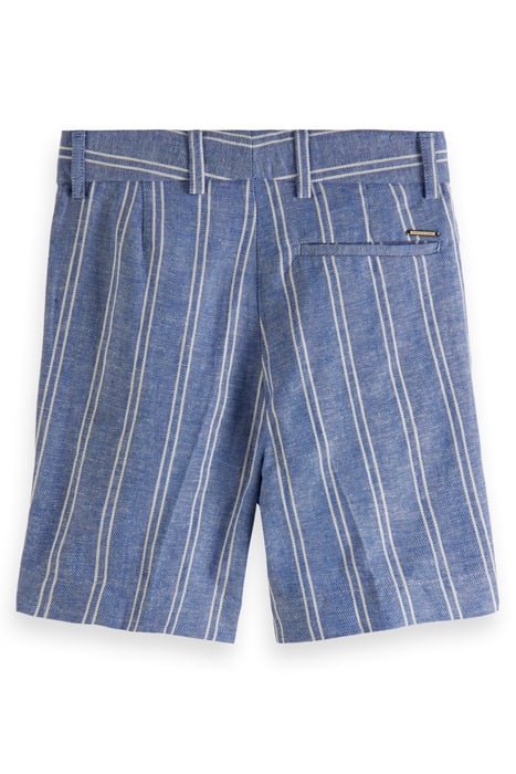 STRIPED LINEN DRESSED SHORTS BLUE STRIPE 8