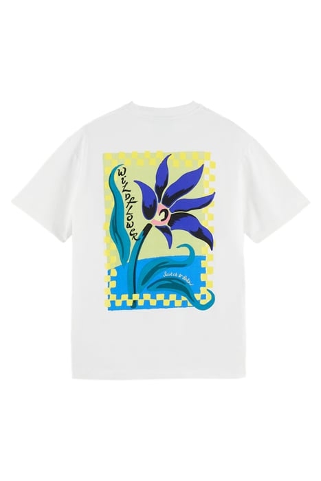 FLOWER ARTWORK RELAXED-FIT T-SHIRT WHITE 7