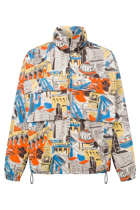 CITY PRINT NYLON WINDBREAKER GREY 3