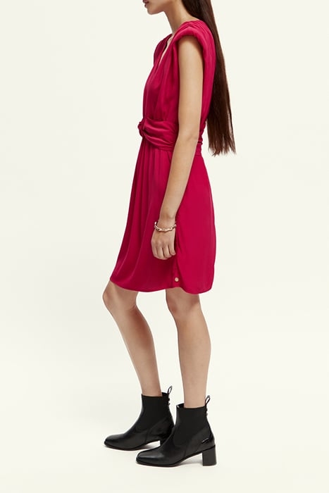 SHORT DRESS WITH KNOTTED BELT CHERRY PIE 5