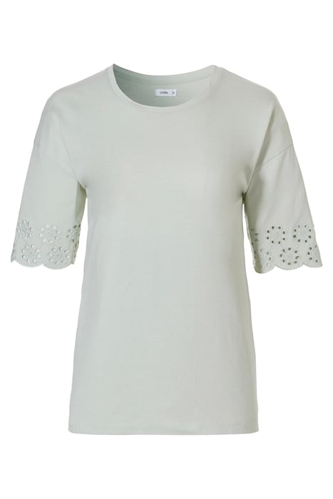 NW TOP TSHIRT SS NOHEMI BRODERIE GREEN LILY 1