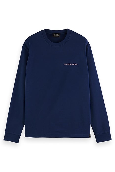 LONG-SLEEVED T-SHIRT IN ORGANIC COTTON AMERICANA BLUE 1
