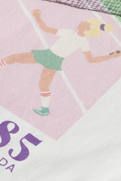 REGULAR-FIT TENNIS ARTWORK T-SHIRT WHITE 3