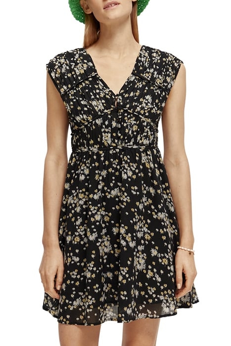 DRAPED MINI DRESS DANDELION BLACK 2