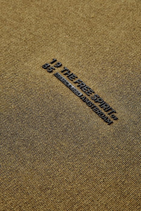 CUT & SEWN PANELLED FELPA HOODIE MILITARY 3