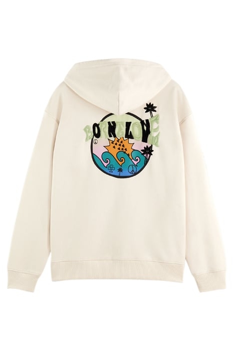 BORN TO LOVE - ZIP THROUGH HOODIE ECRU 2