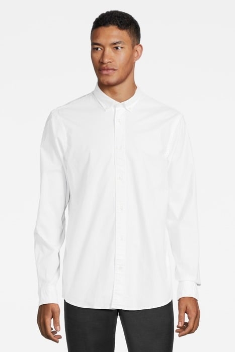 ESSENTIALS - OXFORD SHIRT RELAXED FIT BUTTON DOWN COLLAR WHI 2