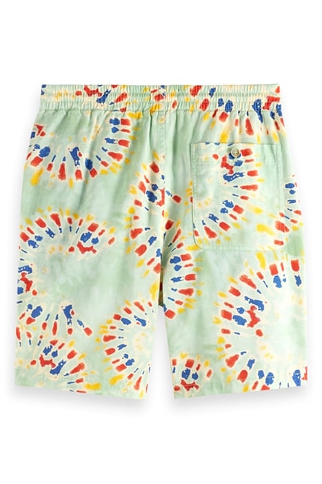 FAVE- PRINTED BERMUDA SHORT MINT FLOWER TIE DYE 8