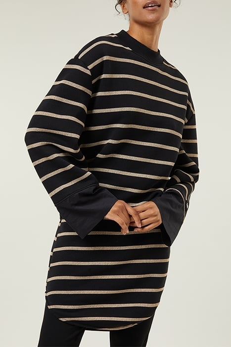 DRESS TRIPLE STRIPE BLACK/OAT 1