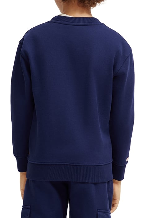 RELAXED FIT ARTWORK SWEATSHIRT IN ORGANIC COTTON MARINE BLUE 2