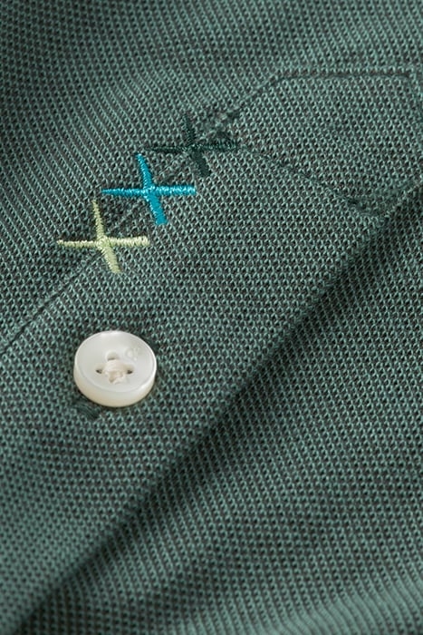 PIQUE SHIRT FOREST GREEN MELANGE 7