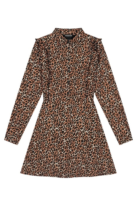 CHARLEY PRINT DRESS HAZEL/BLACK/DULL ORANGE 1
