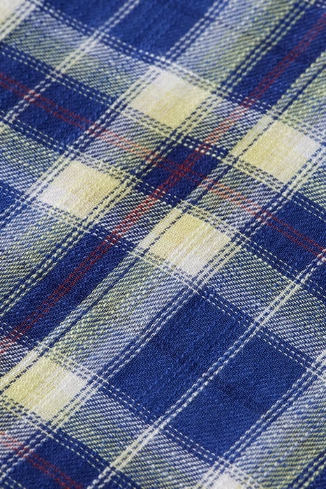YARN-DYED CHECK BONDED SHIRT BLUE CHECK 8