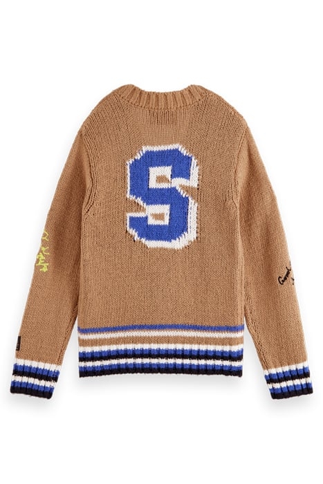 INTARSIA CARDIGAN CAMEL 5