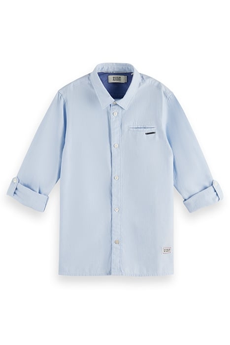 CLASSIC YARN-DYED SHIRT IN ORGANIC COTTON BLUE STRIPE 4