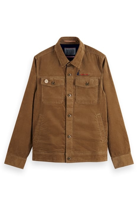 FINE CORDUROY TRUCKER JACKET TAUPE 4