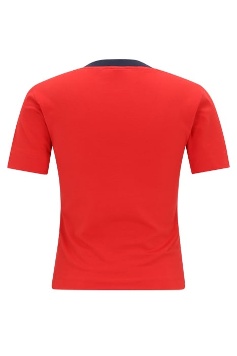 LUDHIANA V-NECK TEE TRUE RED 5