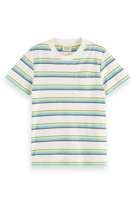 RELAXED FIT YARN-DYED STRIPE T-SHIRT IN ORGANIC COTTON ECRU 4