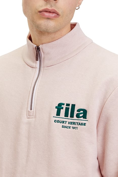 LISBON GRAPHIC HALF-ZIP SWEATER OATMEAL MELANGE 6