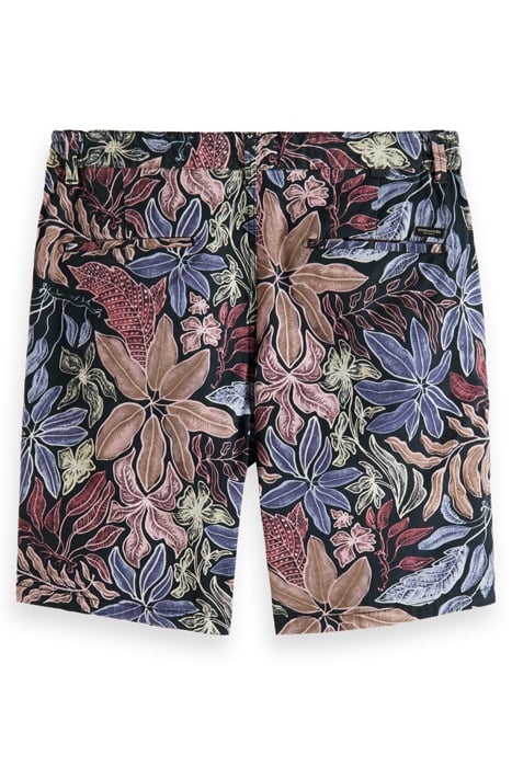 FAVE - PRINTED WASHED TWILL SHORTS NOCTURNAL FLORAL MULTI 5