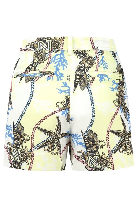 SUKI SHORTS LIME YELLOW/CORAL 2