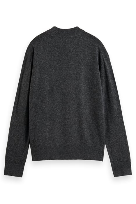 DROPPED SHOULDER BASIC MOCK IN RECYCLED POLYESTER BLEND MOON 5