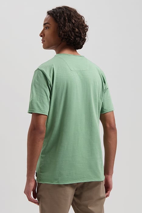 BASIC ROUND NECK TEE SLUB JERSEY LODEN FROST 2