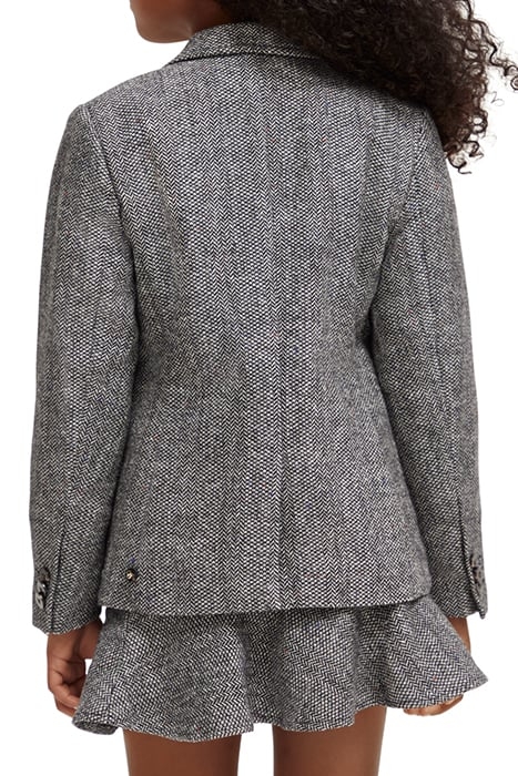 WOOL BLEND HERRINGBONE BLAZER HERRINGBONE TWEED 2