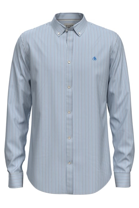 ESSENTIAL POPLIN STRIPE SHIRT LIGHT BLUE STRIPE 1