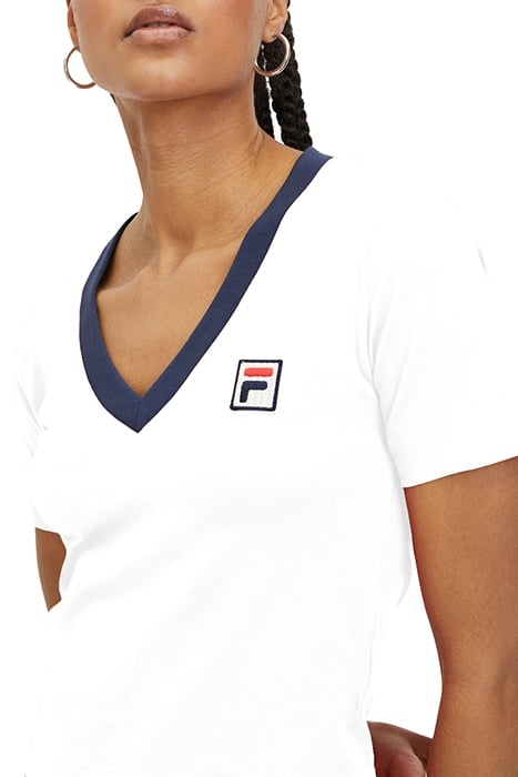 LUDHIANA V-NECK TEE BRIGHT WHITE 4