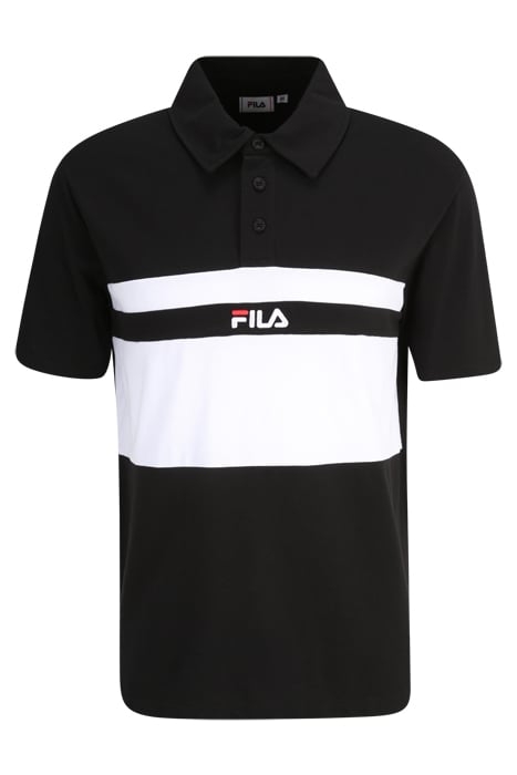 LESHAN BLOCKED POLO SHIRT BLACK-BRIGHT WHITE 3