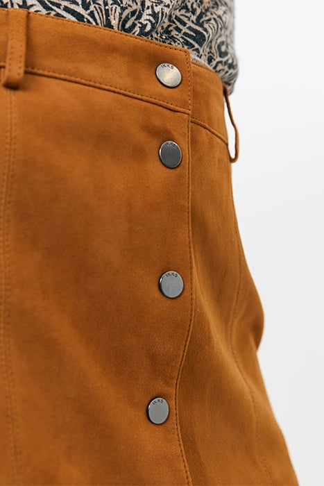 BROWN SUEDE STRAIGHT SKIRT 6