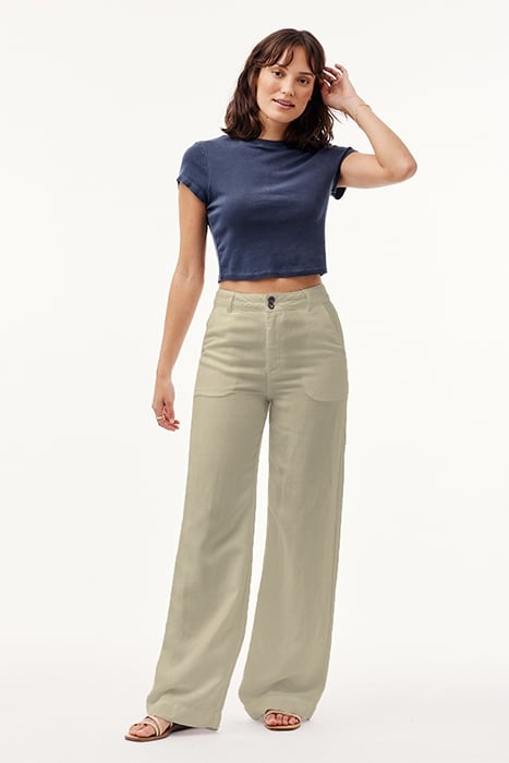 HARPER CLEAN HEM HIGH WAIST SAGE SEA 2