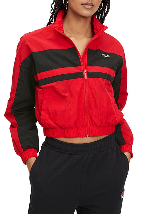 LUBU CROPPED TRACK JACKET TRUE RED-BLACK 1