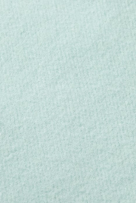 VIRGIN WOOL FRINGED WOVEN SCARF LIGHT MINT 7