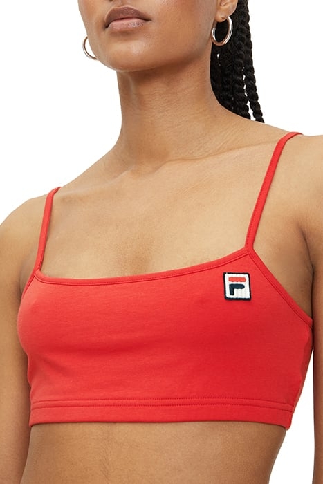 LINFEN CROPPED SPAGHETTI TOP TRUE RED 6