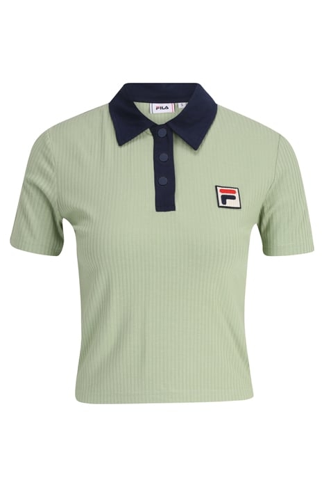 LOOKNOW RIBBED POLO SHIRT SMOKE GREEN 4