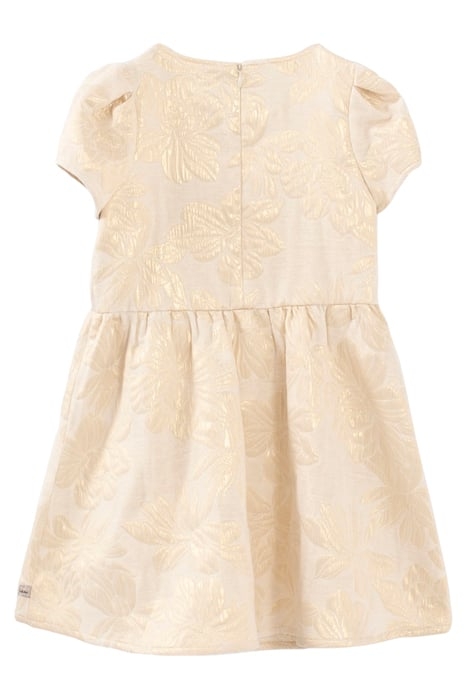GIRLS’ BEIGE JACQUARD DRESS 2